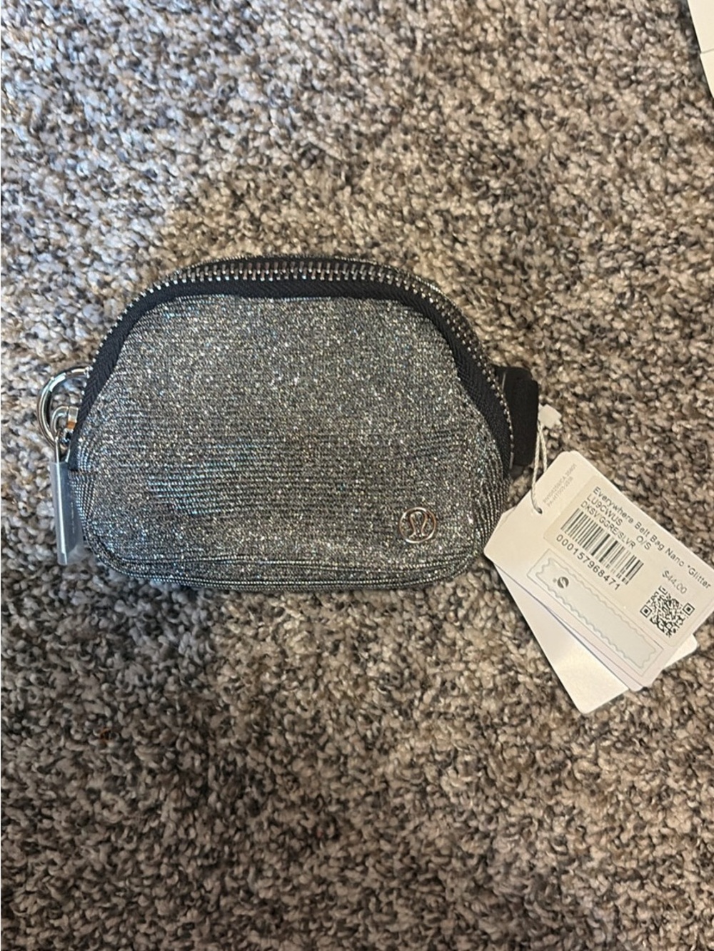 lululemon Silver nano belt bag